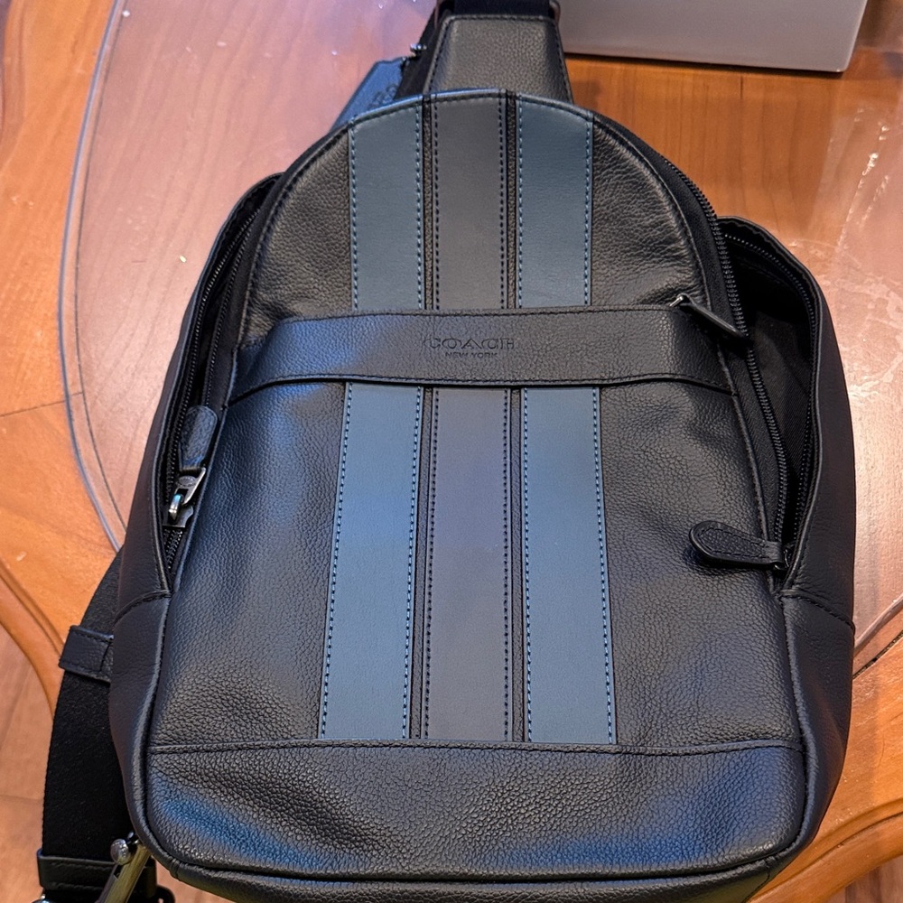 Coach Black and Blue Men's Belt Bag